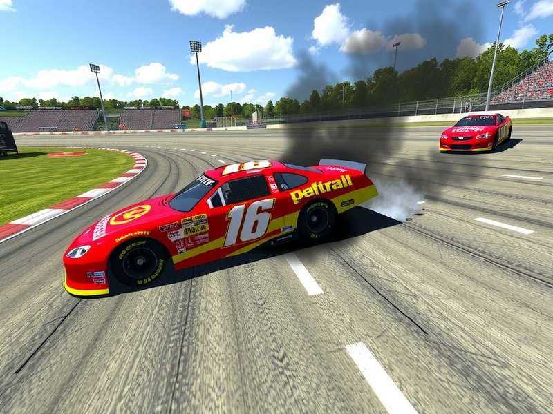 Real Racing 3 NASCAR Crash Scene