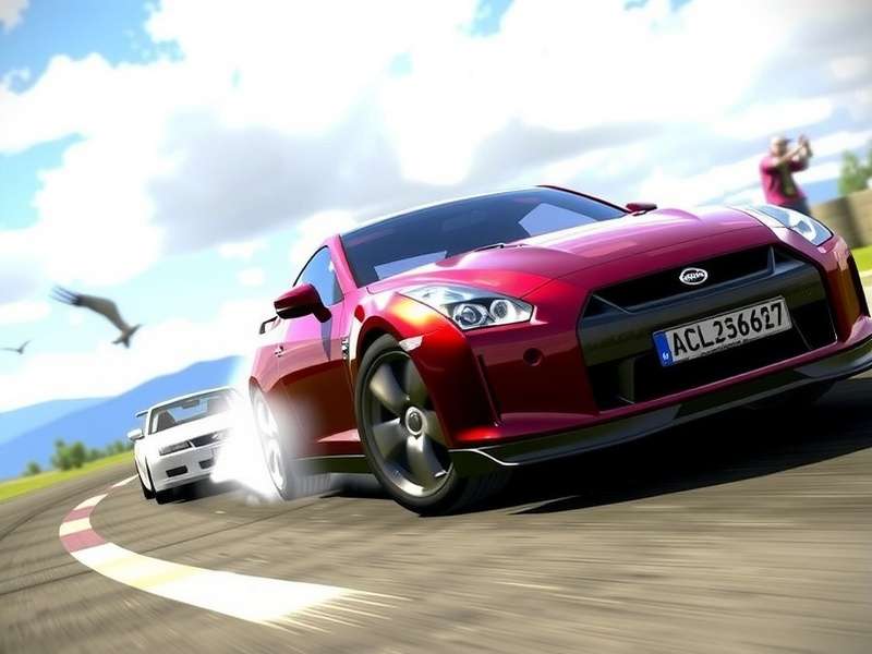 Real Racing 3 Nissan GT-R on track