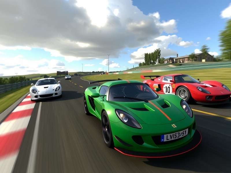 Real Racing 3 Gameplay on PC Screen showing a Ferrari on track
