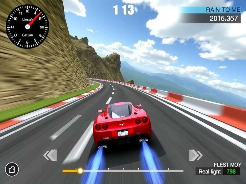 Real Racing 3 high-speed gameplay on mobile device