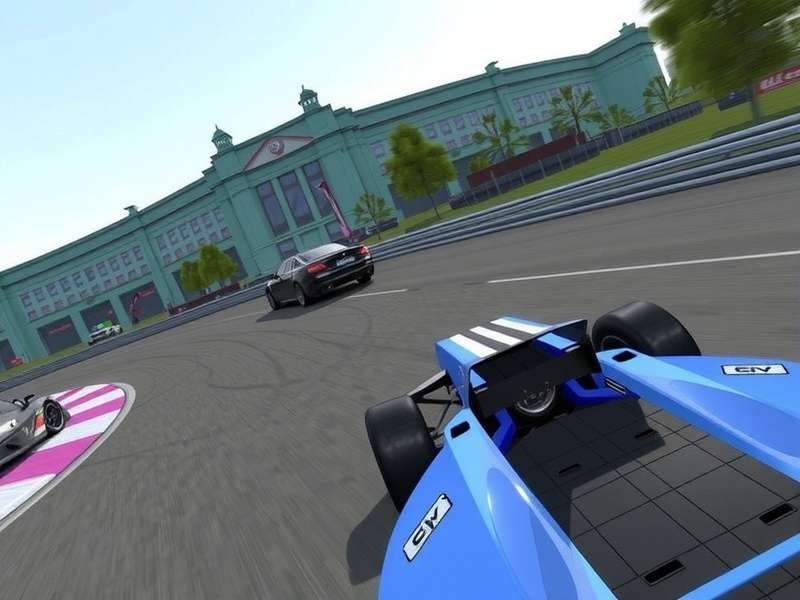 Real Racing 3 gameplay screenshot showing high-end supercars on track