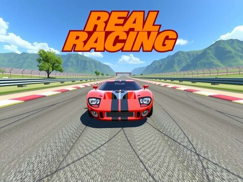 Real Racing 3 Mod APK gameplay screenshot showing unlocked supercars