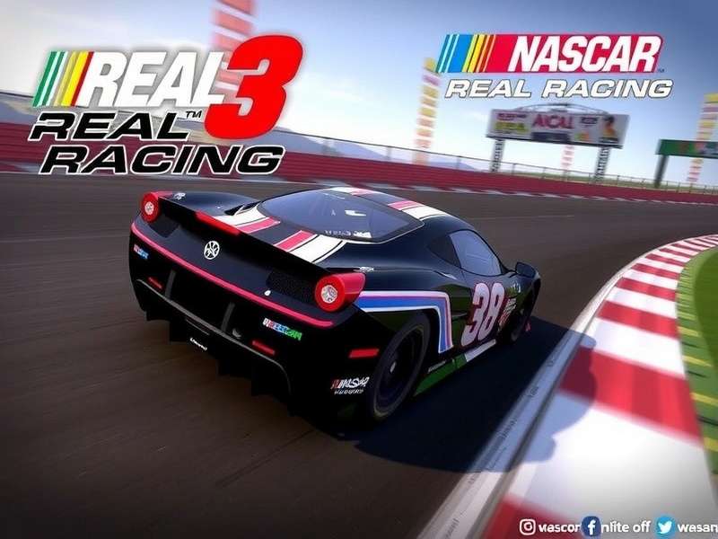 Nascar Real Racing 3 Game screenshot showing intense racing action
