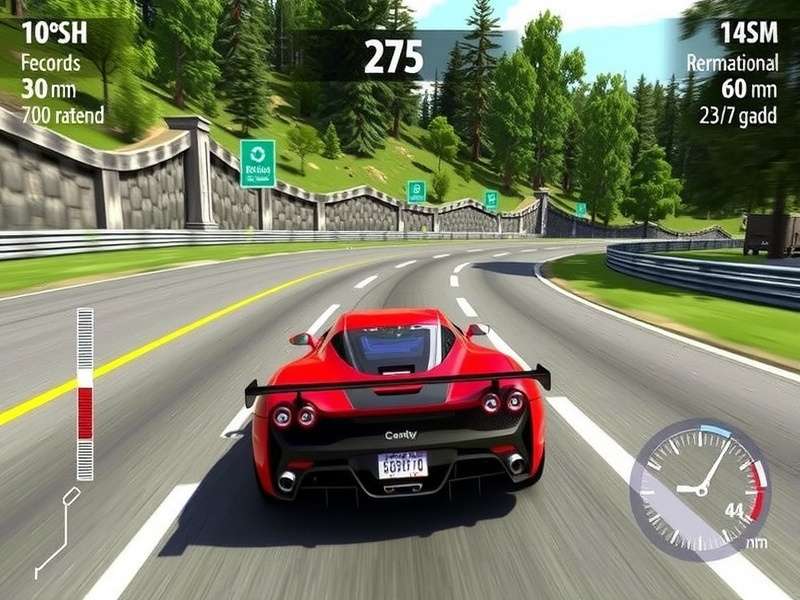Real Racing 3 gameplay showing a close race between a Ferrari and a McLaren on a circuit