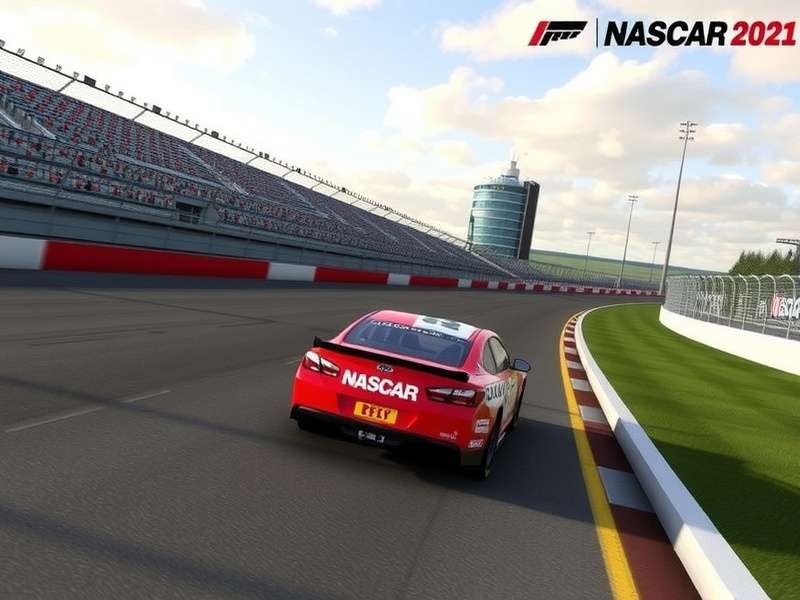 Real Racing 3 Nascar 2021 gameplay screenshot showing high-speed race