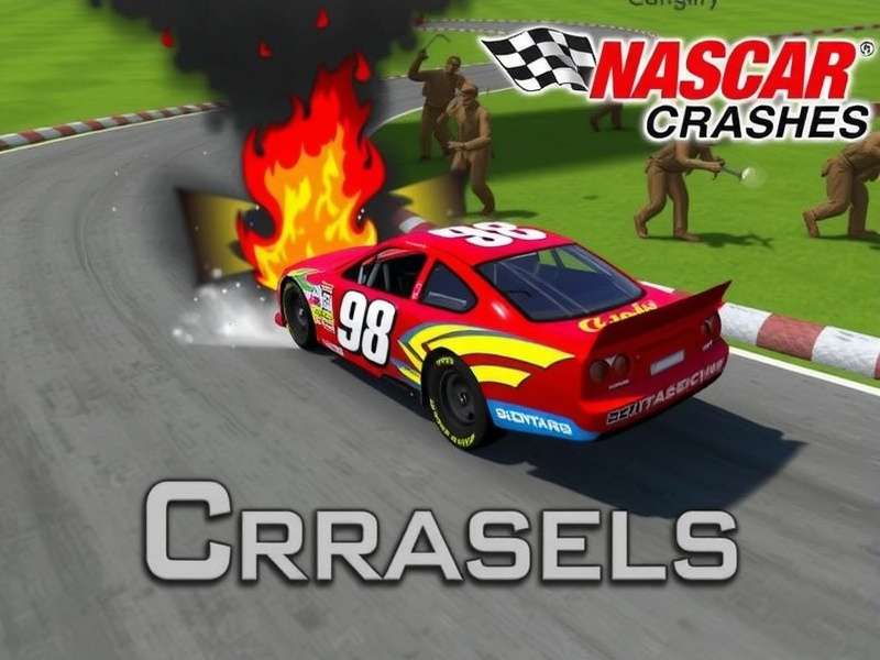 Real Racing 3 NASCAR crash analysis showing multiple car pileup at Daytona International Speedway