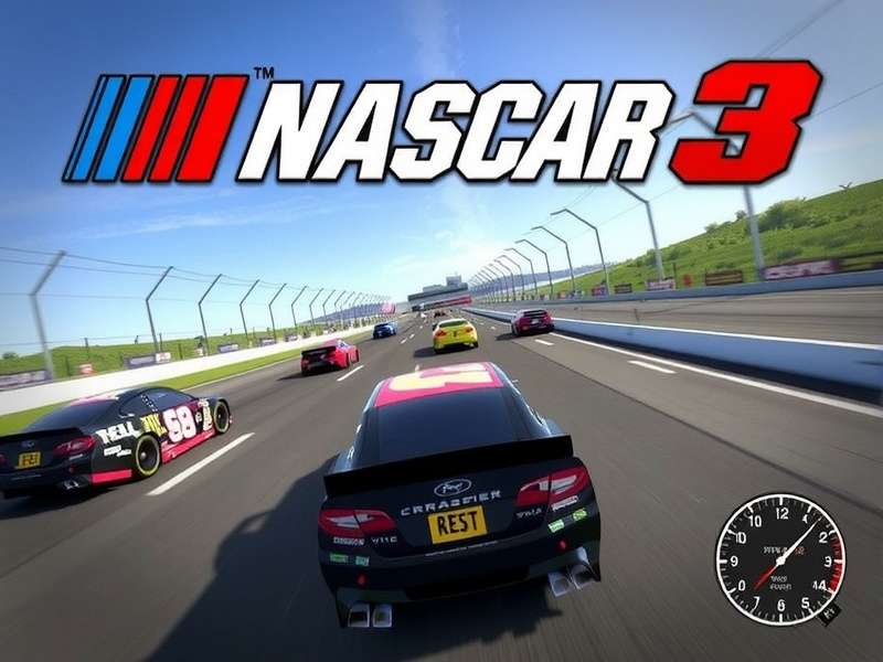 Real Racing 3 NASCAR gameplay screenshot showing close racing at Daytona
