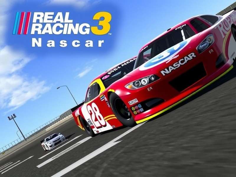 Real Racing 3 Nascar Update screenshot showing high-speed race