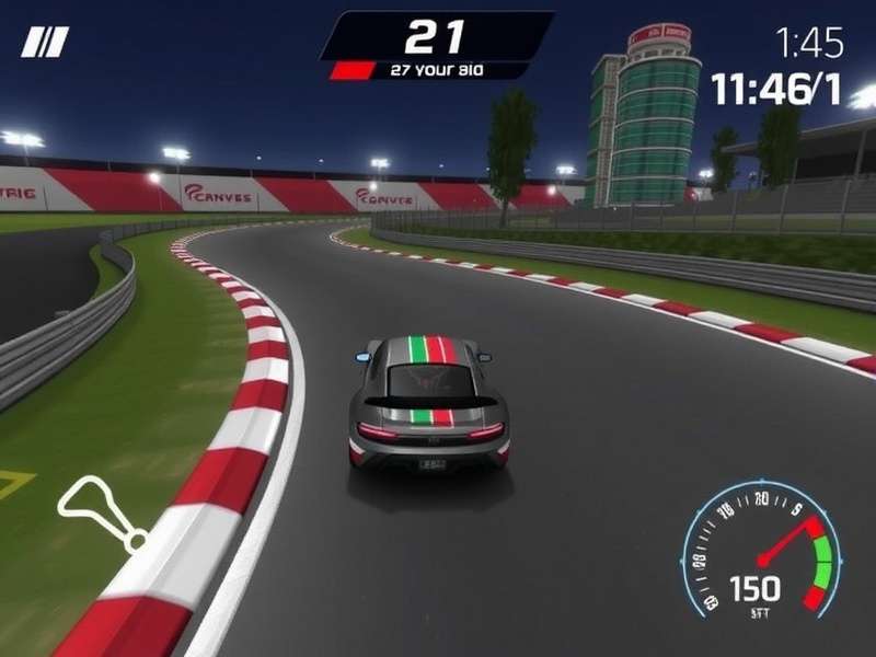 Detailed overview of a Real Racing 3 track layout showing racing line