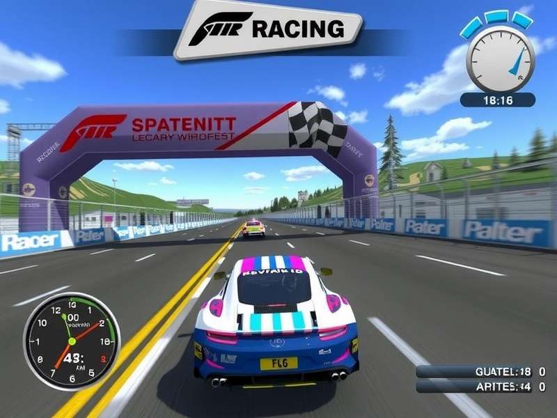 Real Racing 3 gameplay screenshot showing a car on track