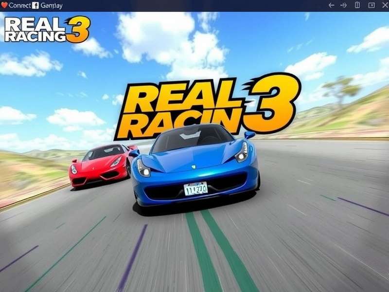 Real Racing 3 gameplay on a PC screen using an emulator