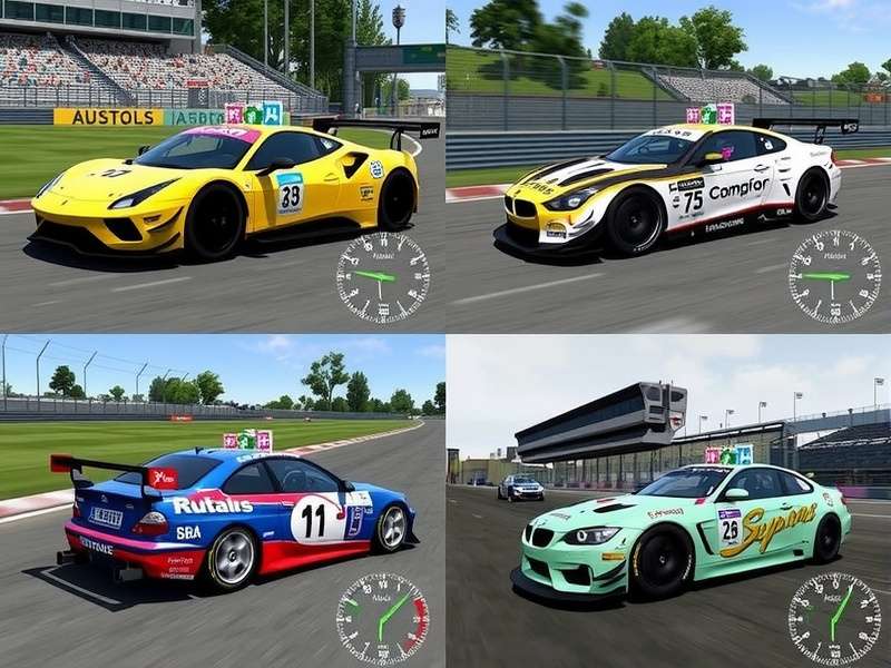 Real Racing 3 gameplay screenshot showing high-speed cars