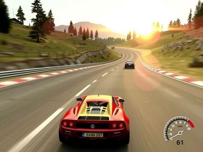 Real Racing 3 gameplay on mobile showing high-speed racing