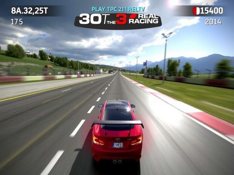 Real Racing 3 Gameplay on Windows 11 PC showing hyper-realistic graphics