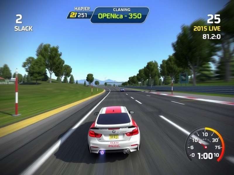 Real Racing 3 game screenshot showing high-speed racing