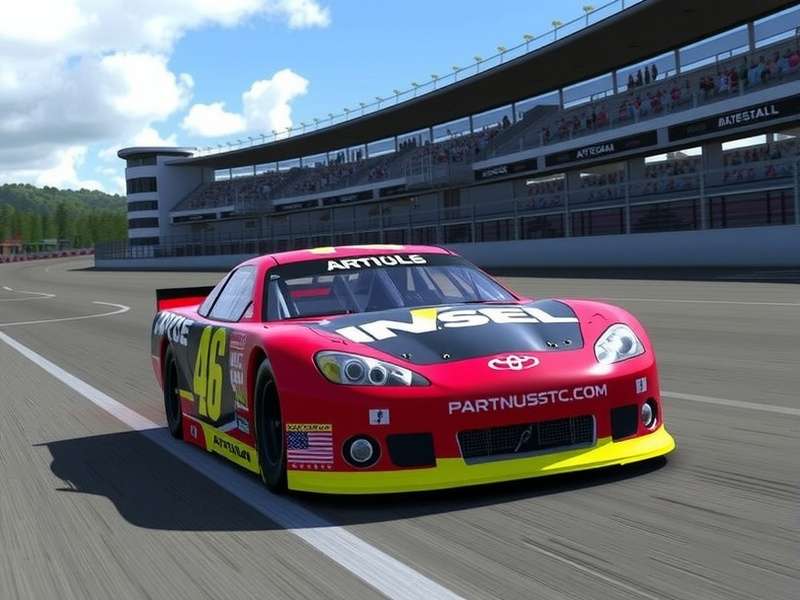 Real Racing 3 Nascar Academy oval track session at Indianapolis Motor Speedway, showing pack drafting