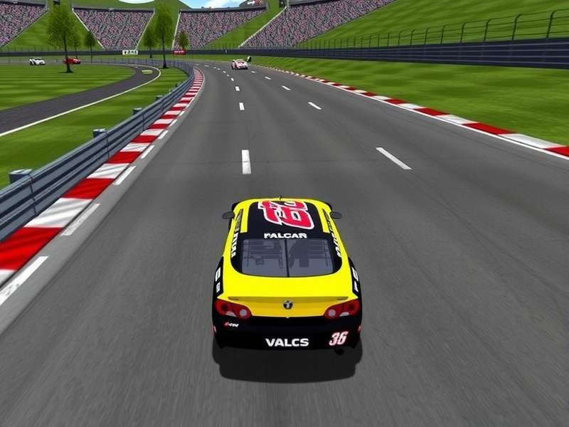 Real Racing 3 NASCAR gameplay screenshot showing Daytona International Speedway with multiple NASCAR stock cars racing side by side
