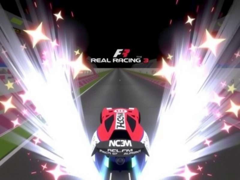 Real Racing 3 PC gameplay screenshot showing high-speed racing on a Windows laptop with Indian flag accents
