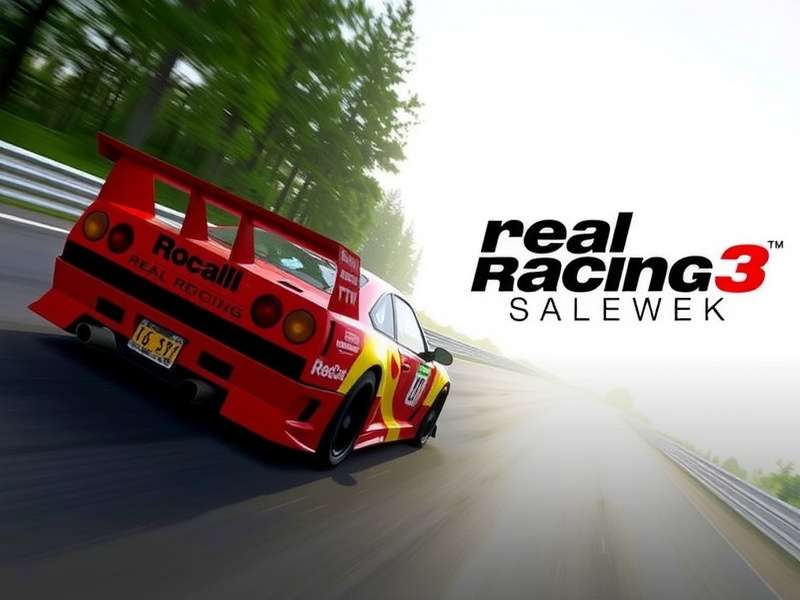 Real Racing 3 gameplay on a PC monitor with a racing wheel controller