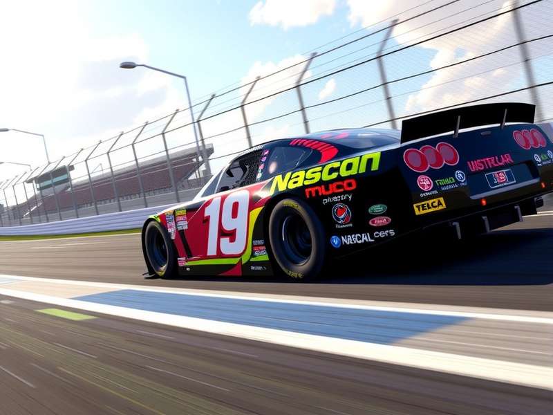 Real Racing 3 Nascar 2024 gameplay screenshot featuring NASCAR stock cars racing on a track