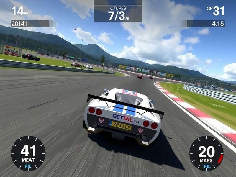 Real Racing 3 Pc Download Full Version – gameplay screenshot with cars on track