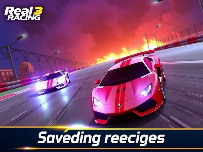 Real Racing 3 Apk gameplay screenshot showing high-speed racing on Indian tracks