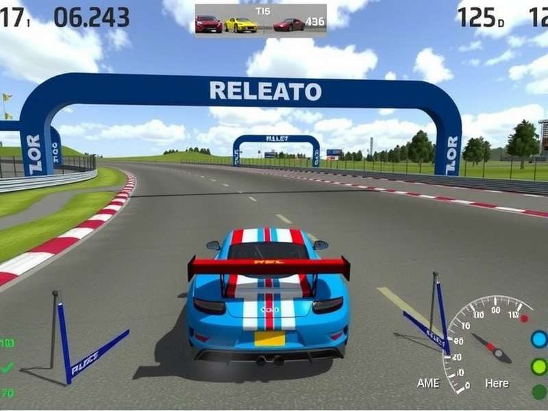 Real Racing 3 For Pc gameplay on Windows laptop showing high-speed racing