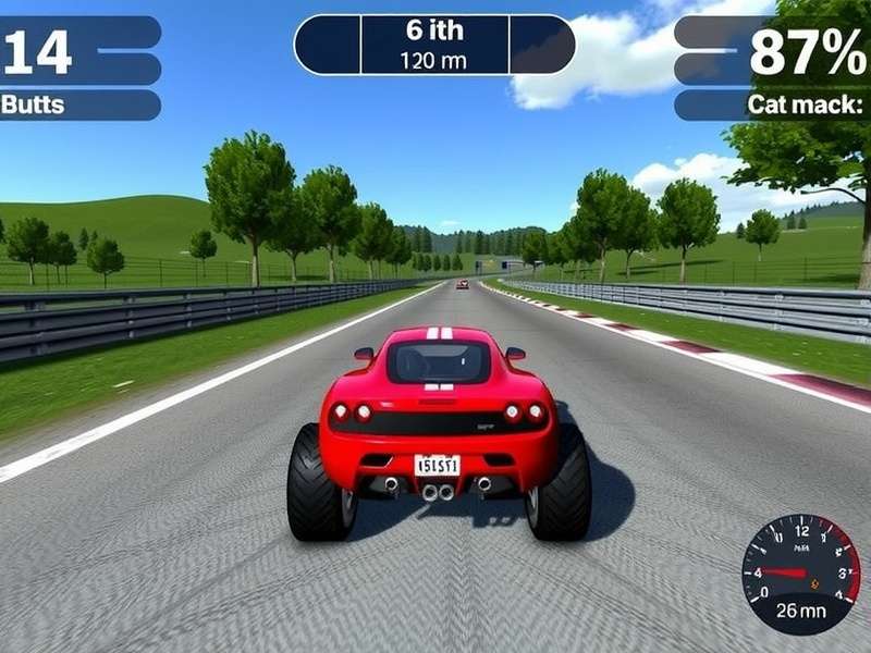 Real Racing 3 For Pc running on Windows 10 laptop with race menu