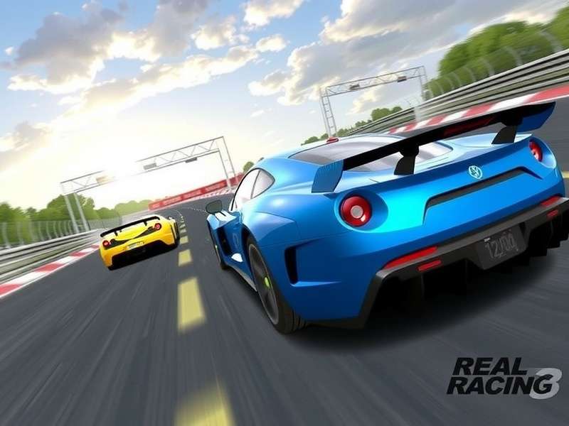 Real Racing 3 Mod Apk gameplay showing unlimited gold and all cars unlocked for Indian players