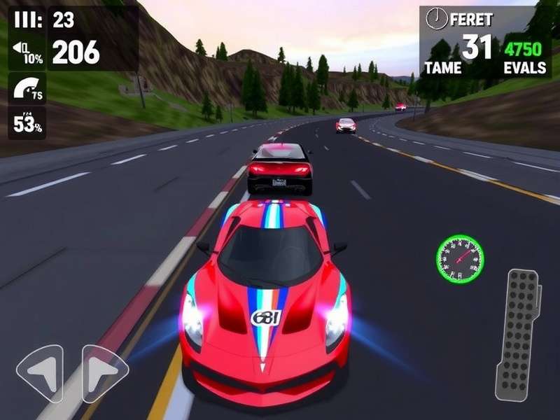 NASCAR race in Real Racing 3 showing cars drafting on Daytona oval