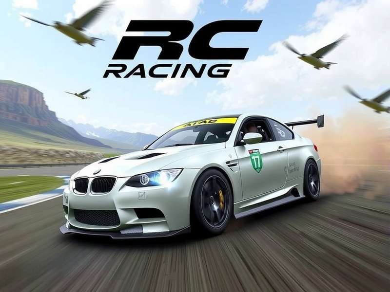 Real Racing 3 gameplay showing multiple supercars racing on a track with vibrant graphics