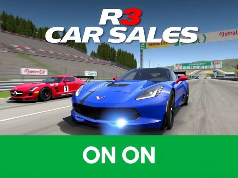 Real Racing 3 Car Sales dashboard showing discounts and deals for Indian players