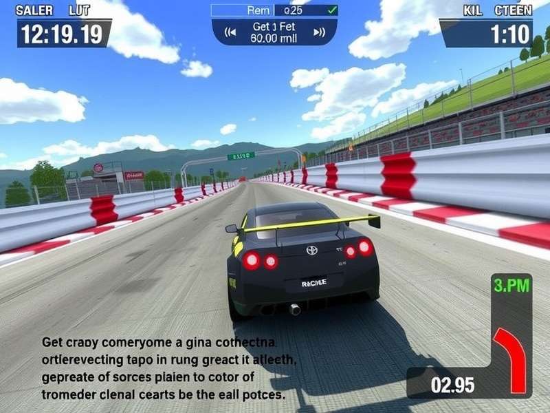 Real Racing 3 gameplay screenshot showing high-speed racing action on a track